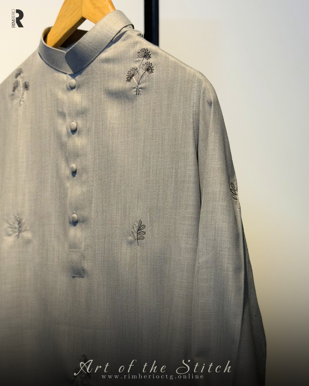 (Pre Order)WAQAR | STONE GREY PANJABI