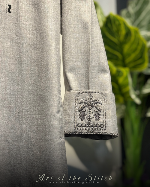 (Pre Order)WAQAR | STONE GREY PANJABI