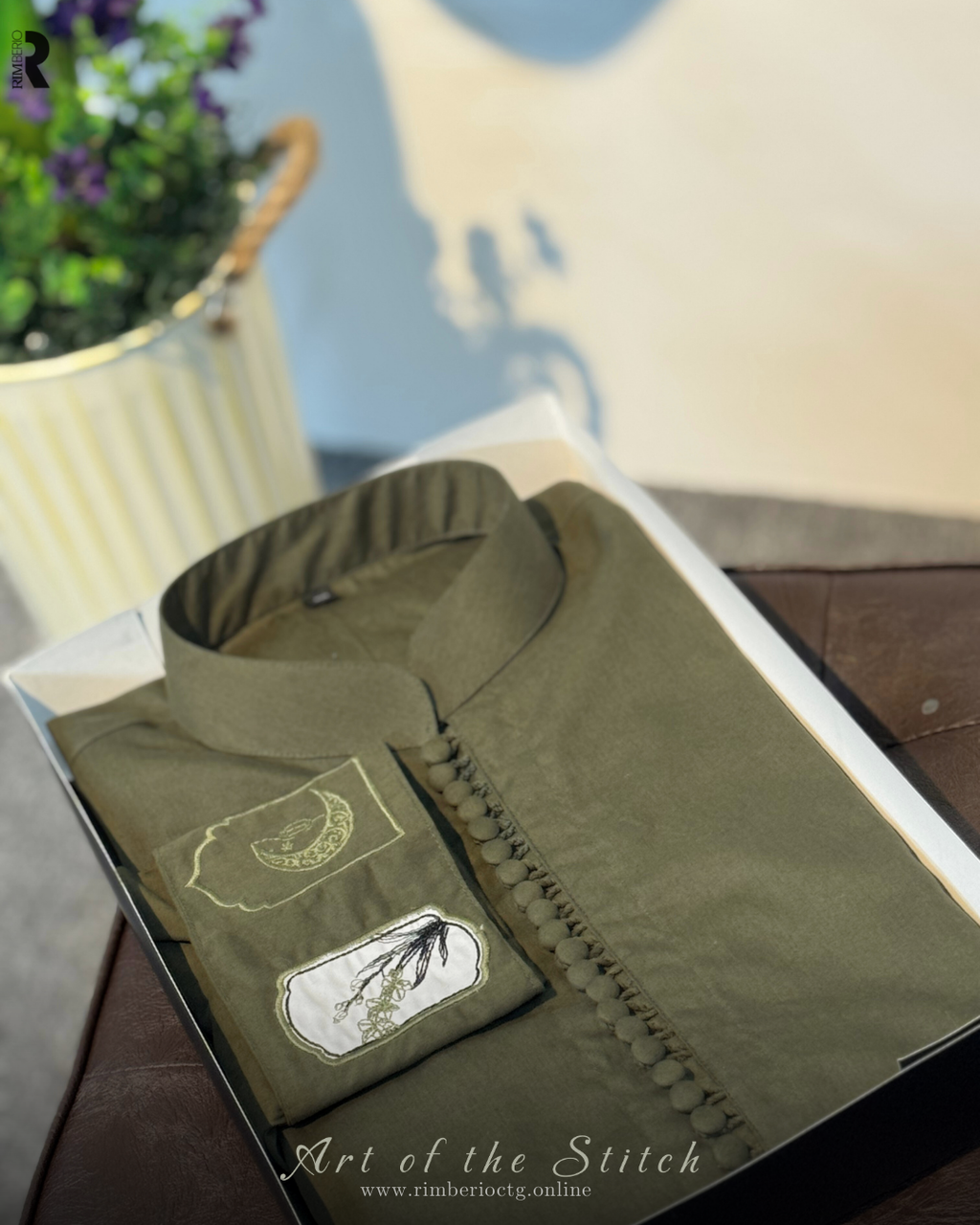 SALAR | MILITARY GREEN SHORT PANJABI