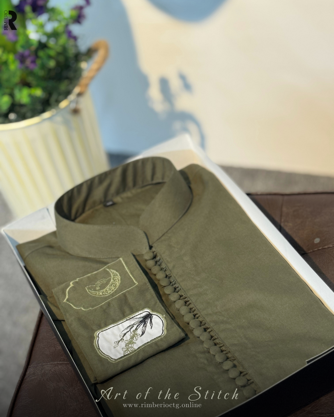 SALAR | MILITARY GREEN SHORT PANJABI
