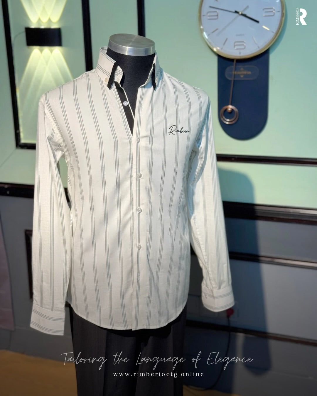LINEAR BLANC FORMAL SHIRT