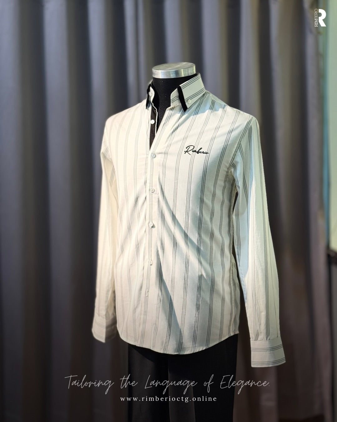 LINEAR BLANC FORMAL SHIRT